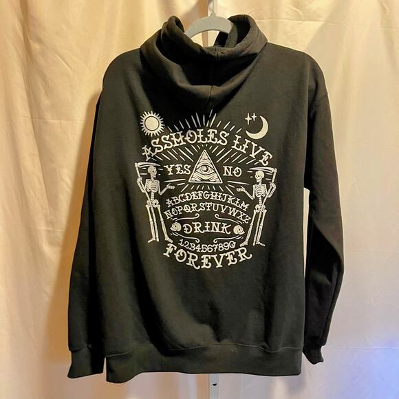 Black Graphic Hoodie - Picture 1 of 4